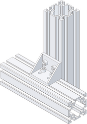 90° versetzter Winkelverbinder in doppelter Ausführung