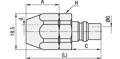 Pneumatikkupplung leichter Typ für PU-Schläuche