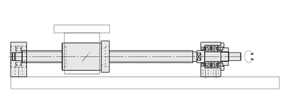 Bild eines Kugelgewindetriebs