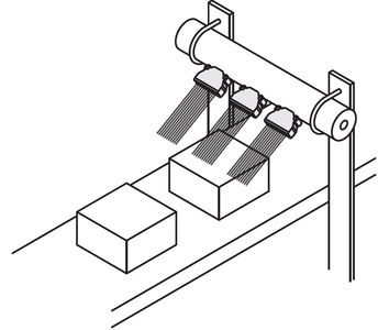 Anwendungsbeispiel für das Kühlen von Werkstücken auf einem Förderband