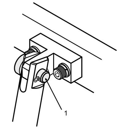 Beispielabbildung - Scharnierbolzen (1) in der Ausführung als Splintbolzen