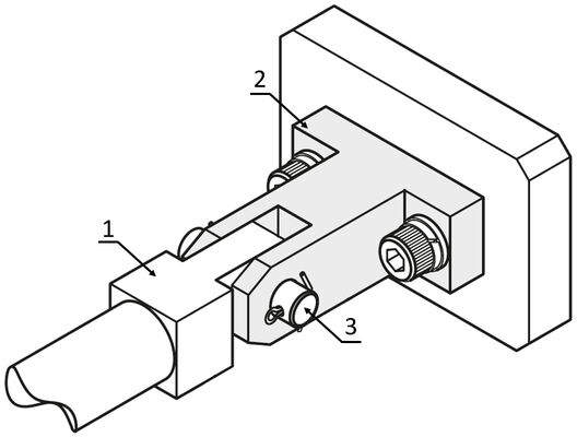 Abbildung - Bolzen mit Querbohrung im Anwendungsbeispiel
