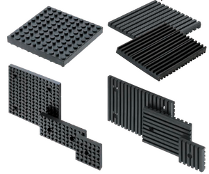 Verschiedene Formen von RUBLOC-Platten