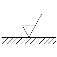 Kennzeichnung einer Oberfläche, für die eine Materialabtragung zulässig ist.