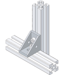 90° versetzter Winkelverbinder in einfacher, kleiner Ausführung