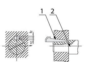 Keilfeder, schematisch