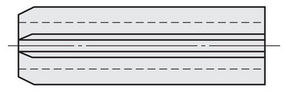 Beispielabbildung - Spannstift mit einseitiger Fase