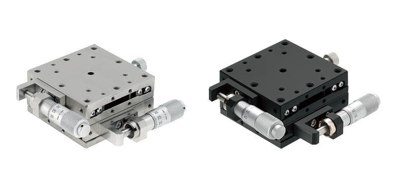 Verschiedene Oberflächenbehandlungen an einem Präzisions-Positioniertisch