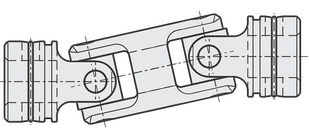 Doppeltes UNCW-Gelenk mit Versatz