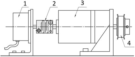 Wellenkupplung mit Motor und Getriebe